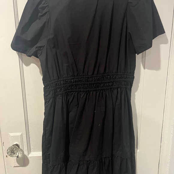 Maeve by Anthropologie Black Cotton Dress Knee Length size Large GUC - Picture 3 of 4